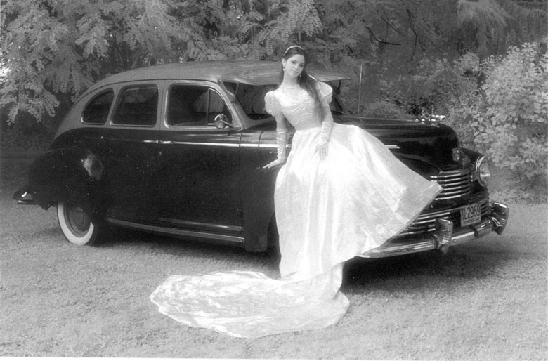 Bride with 1946 Nash
